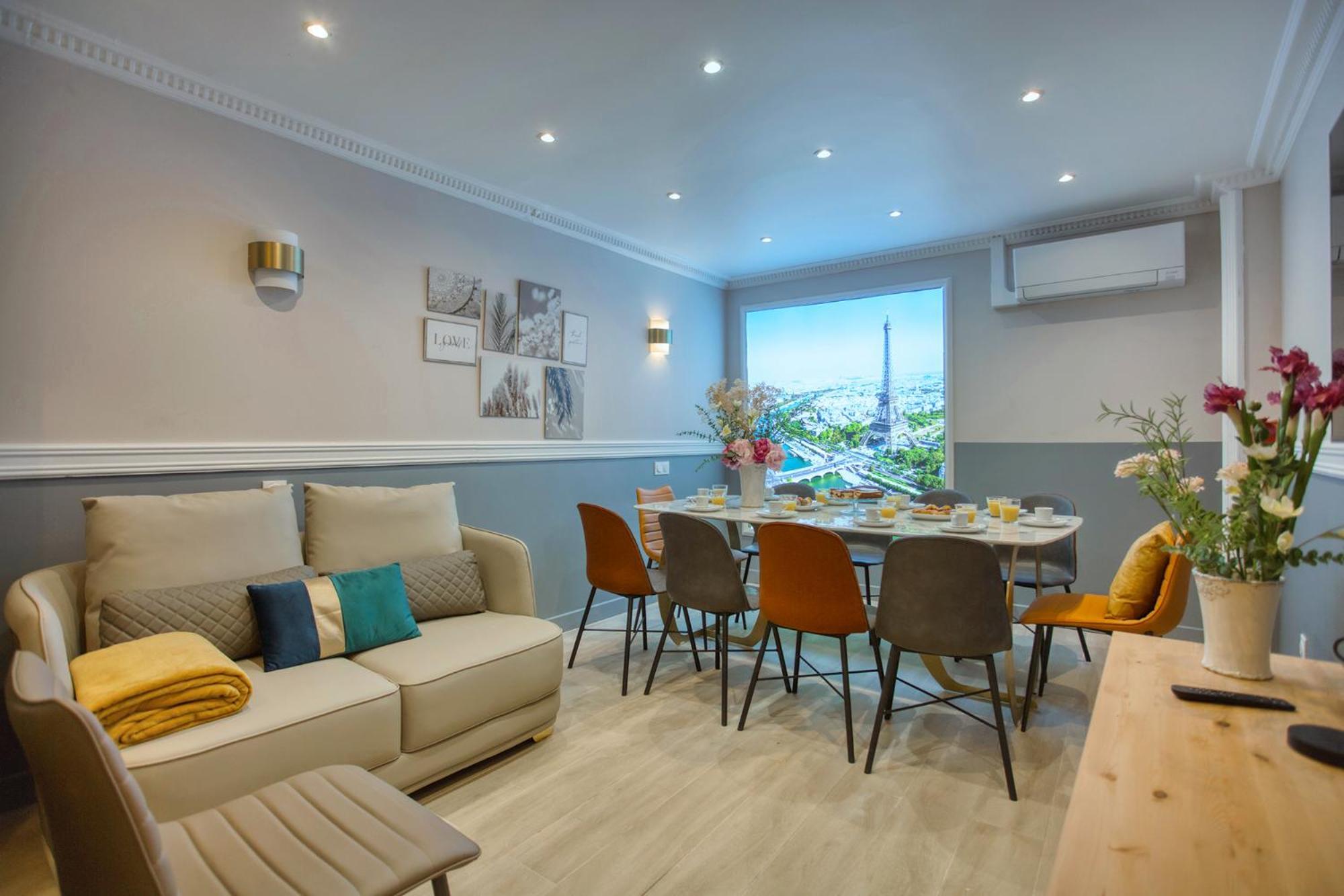 Elegant Triplex In Paris - Ideal For 10 - Aircon Exteriör bild